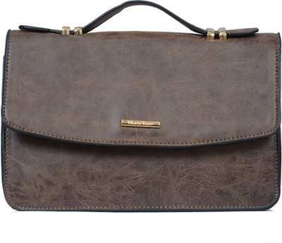 

Diana Korr Women Casual Brown PU Sling Bag