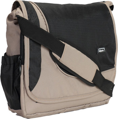 

Comfy Men Casual Beige, Black Nylon Messenger Bag