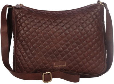 

Justanned Women Casual Brown Genuine Leather Sling Bag