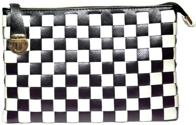 

Cathriem Women Casual Black, White PU Sling Bag