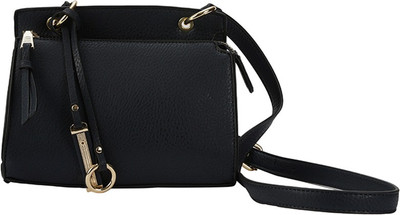 

AND Women Casual Black PU Sling Bag