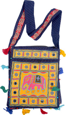

Shopolics Girls Casual Multicolor Cotton Shoulder Bag
