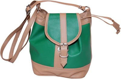 

Essart Women Casual Green PU Sling Bag