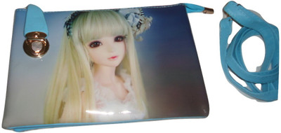 

MIRAC Girls Casual Blue PU Sling Bag