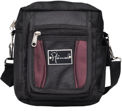 Hawai Men Casual Black Polyester Sling Bag