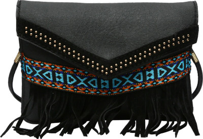 

Hawai Women Casual Black PU Sling Bag