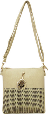 

Heels & Handles Women Casual Beige PU Sling Bag
