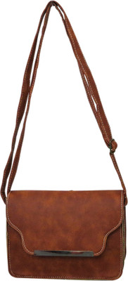 

Heels & Handles Women Formal Brown Leatherette Sling Bag