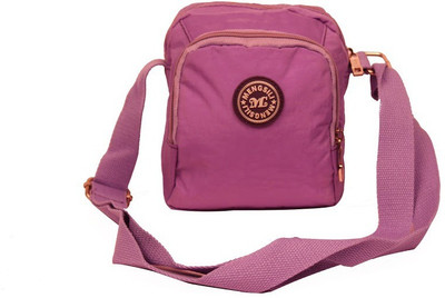 

Mengsili Men & Women Casual Pink Nylon Sling Bag