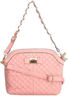 

Home Union Women Casual Pink PU Sling Bag