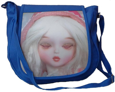 

Goldeno Girls Casual Blue PU Sling Bag