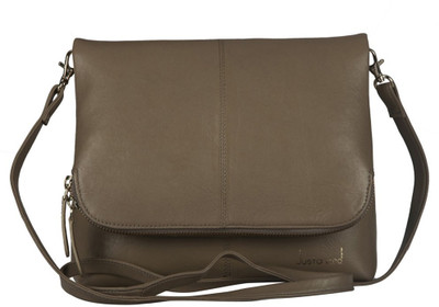 

Justanned Women Formal Beige Genuine Leather Sling Bag