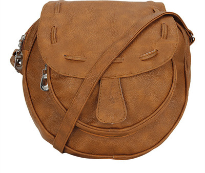

Pink Rose Women Casual Brown PU Sling Bag