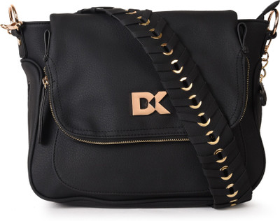

Diana Korr Women Casual Black PU Sling Bag