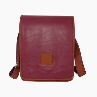 9% OFF on Chimera Leather Men & Women Casual, Formal Red Leatherette Sling Bag