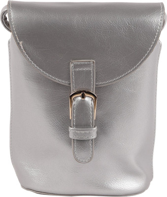 

Tamirha Women Silver Rexine Sling Bag