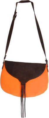 

Mankha Women Casual Orange Canvas Sling Bag