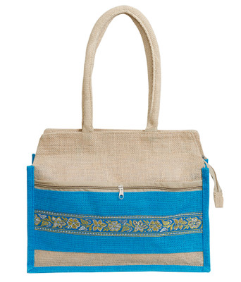 

Allure Design Women Casual Khaki Jute Hand-held Bag