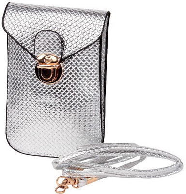 

Trendberry Women Casual Silver PU Sling Bag