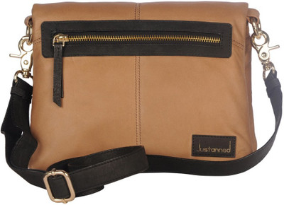 

Justanned Women Casual Tan Genuine Leather Sling Bag