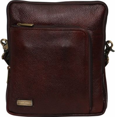 

C Comfort Men & Women Casual Brown Genuine Leather Sling Bag