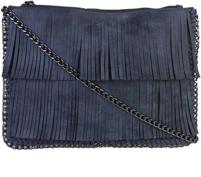 

Lino Perros Women Blue Leatherette Sling Bag