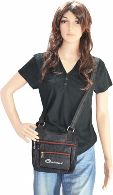 

JG Shoppe Women Casual Black Nylon Sling Bag