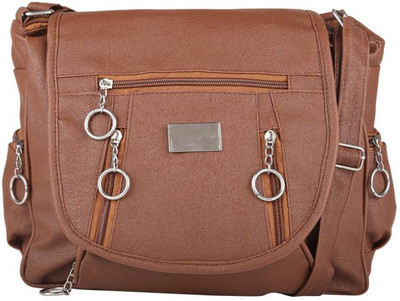 

Sr Sales Girls Casual Brown PU Sling Bag