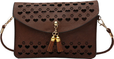 

Hawai Women Casual Brown PU Sling Bag