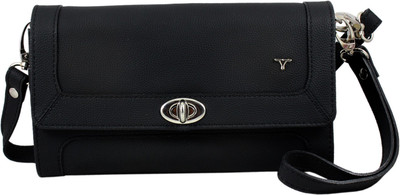 

Bulchee Women Casual Black PU Sling Bag