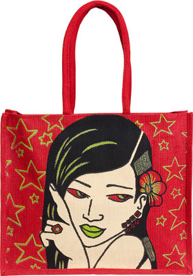 

Allure Design Women Casual Red Jute Shoulder Bag