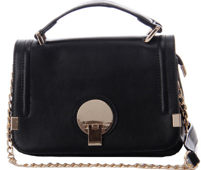 

GLAM DIVA Women Casual Black PU Sling Bag