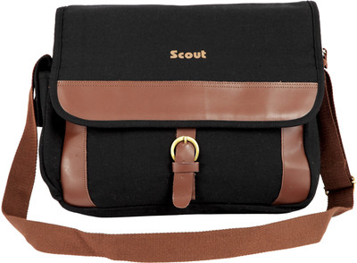 

Scout Men & Women Casual Black Canvas Sling Bag