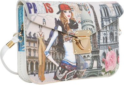 

Hawai Women Evening/Party Multicolor PU Sling Bag