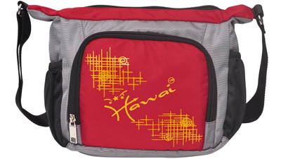 

Hawai Men & Women Casual Red, Grey Polyester Sling Bag, Grey;red