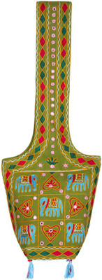 

Rajrang Women Casual Green, Blue, Red Cotton Sling Bag, Blue;green;red