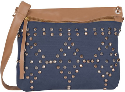 

Kanvas Katha Women Casual Blue Canvas Sling Bag