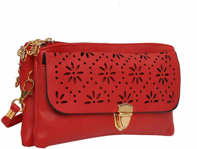 

Hawai Women Evening/Party Red PU Sling Bag
