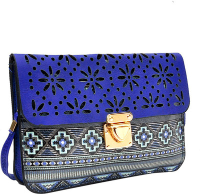 

Hawai Women Casual Blue PU Sling Bag