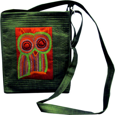 

Indha Craft Women Casual Green Polyester Sling Bag