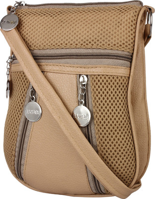 

Ashman Girls Casual Beige PU Sling Bag