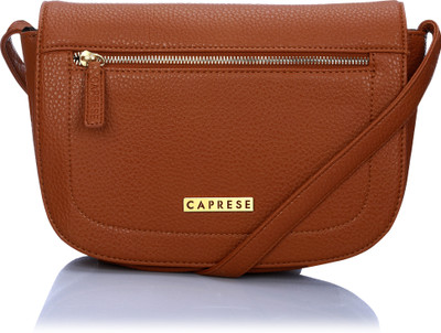

Caprese Women Casual Tan Leatherette Sling Bag