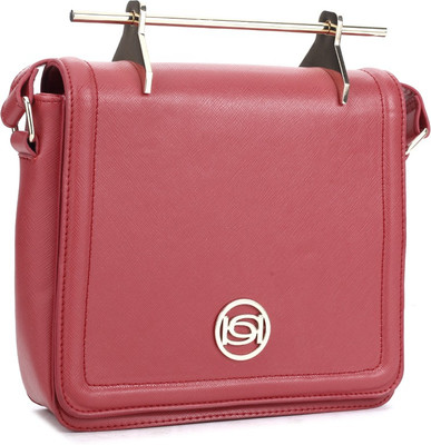 

BeBe Women Casual Red Genuine Leather Sling Bag
