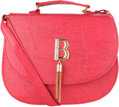 

Emblazon Women Casual Pink PU Sling Bag