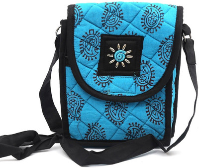 

Aditi Trends Women Casual Blue, Black Cotton Sling Bag, Black;blue