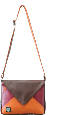 

Anekaant Women Casual Brown, Orange PU Sling Bag