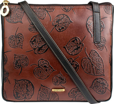 

Hidesign Women Formal Tan, Brown Genuine Leather Sling Bag, Brown;tan