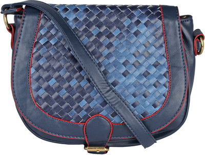 

Abrazo Girls Casual Blue PU Sling Bag