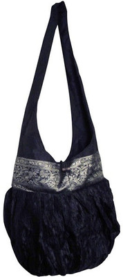 

Indha Craft Women Casual Black Polyester Sling Bag