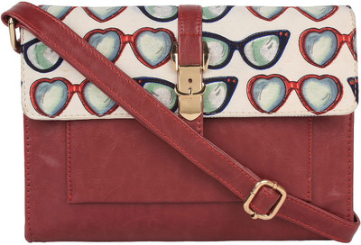 

Berrypeckers Women Casual Maroon PU Sling Bag